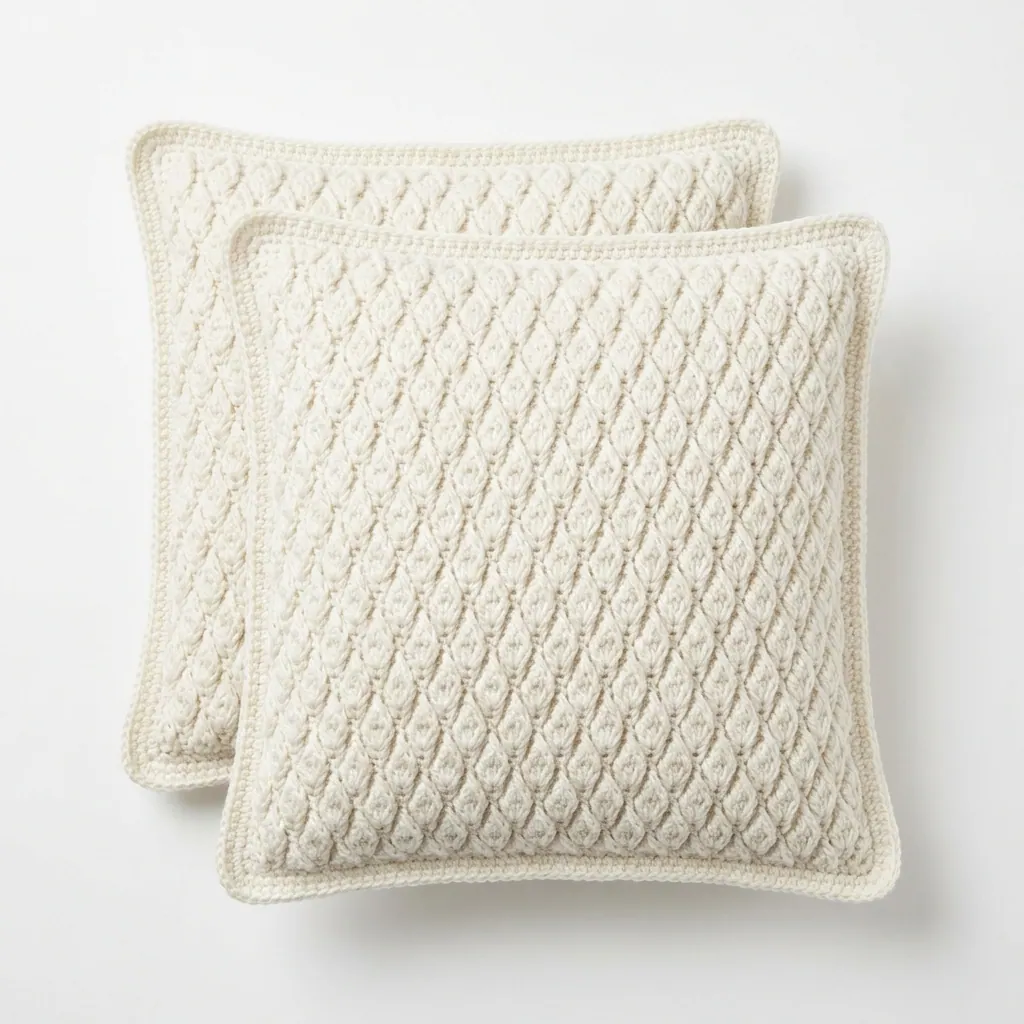 Alpine Stitch Crochet Pillow Cover Pattern for Beginners