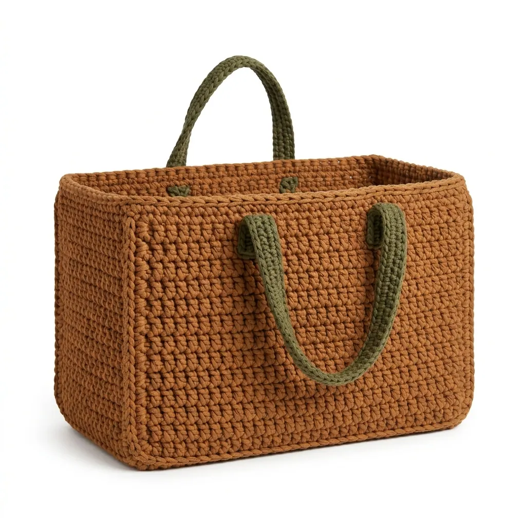 Crochet Firewood Log Carrier Tote Pattern for Beginners