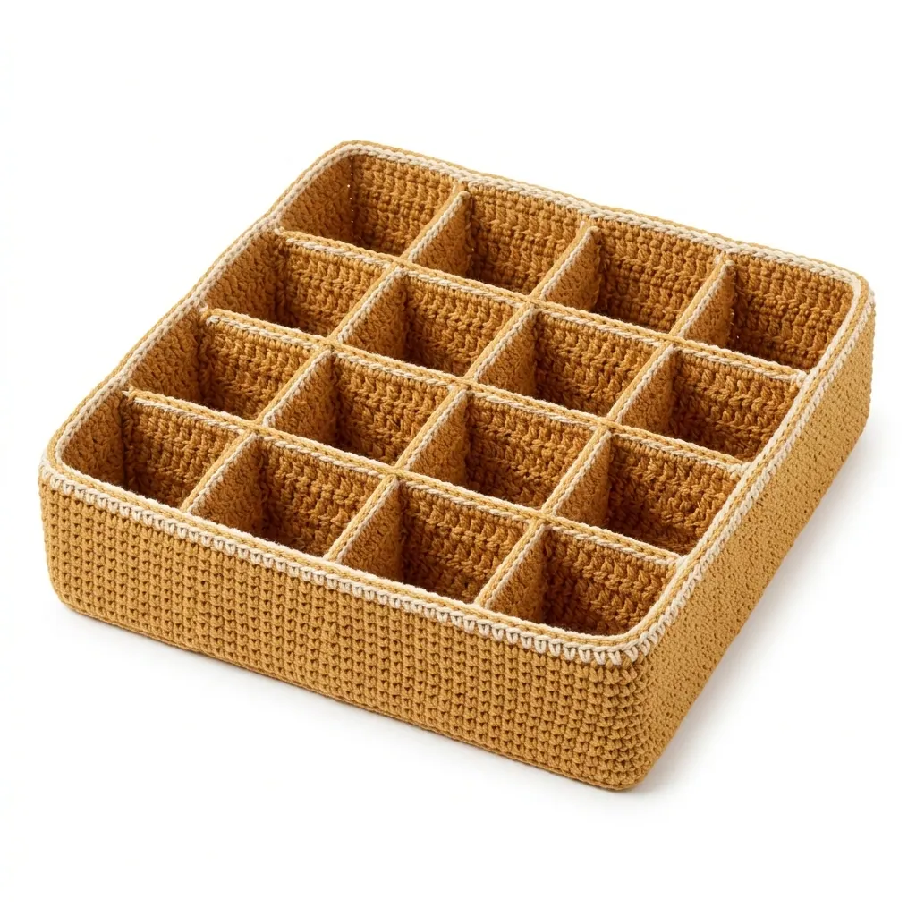 Crochet Honeycomb Drawer Divider for Socks (The Hive Divider)