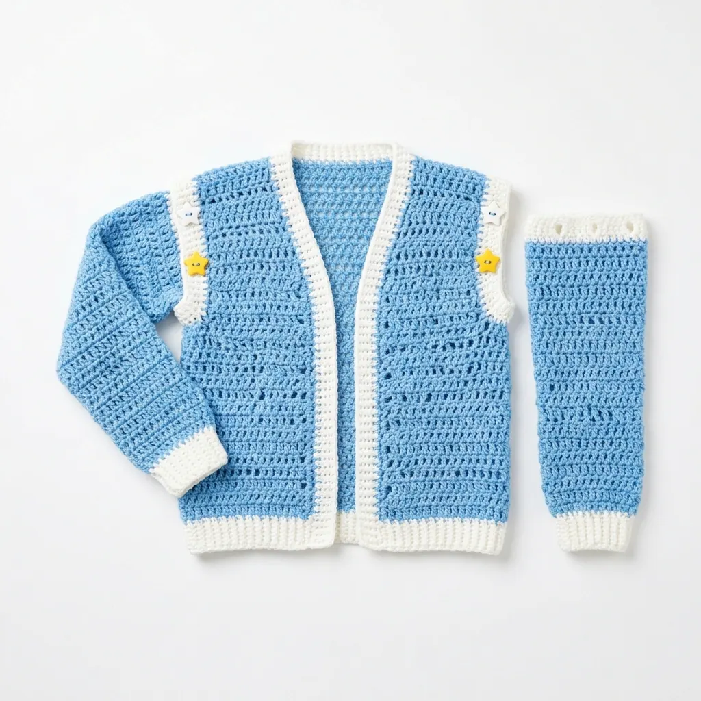 Crochet Kids Cardigan With Button-Off Sleeves (The Switch Cardi) Pattern for Beginners