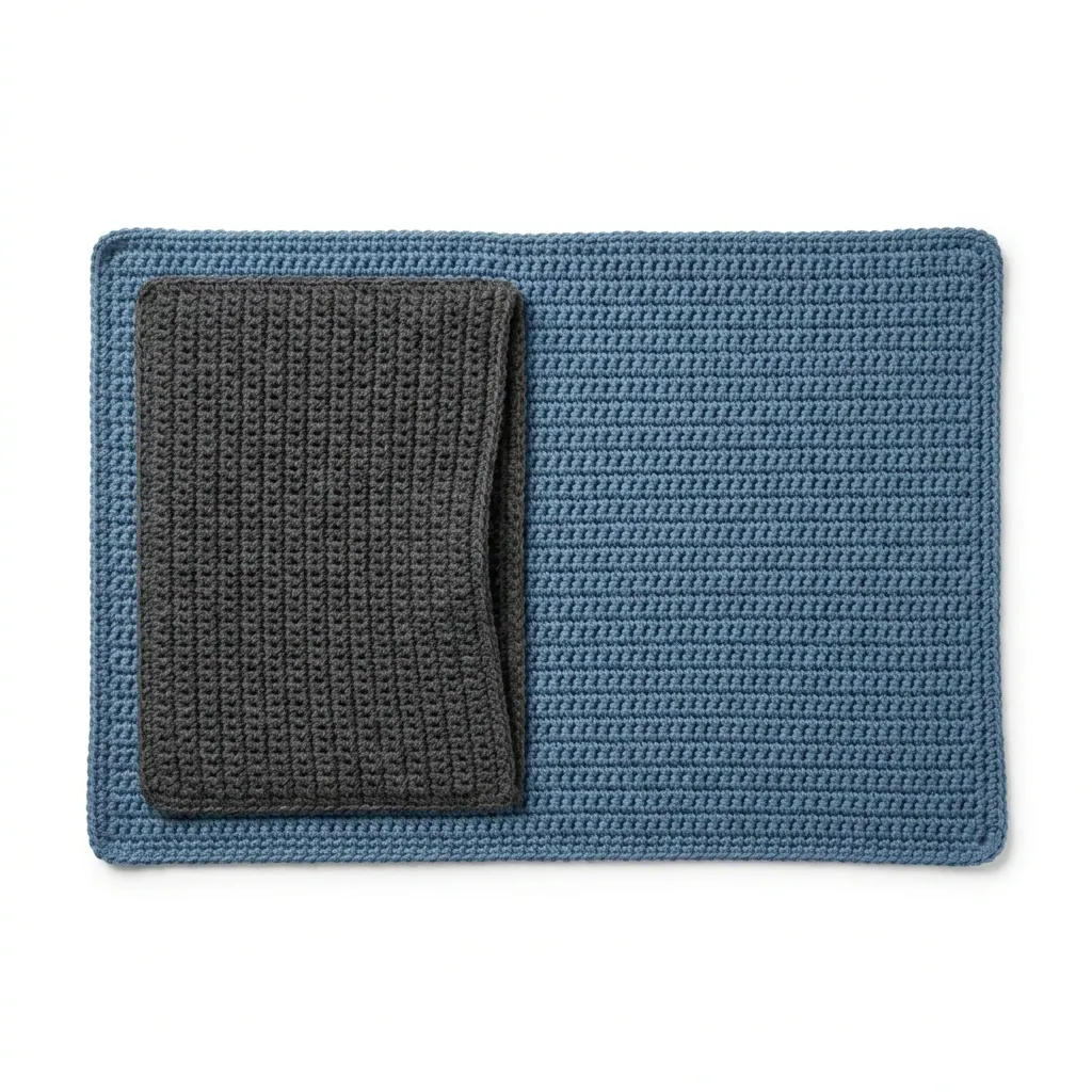 Crochet Laptop Sleeve That Opens Into a Desk Mat Pattern for Beginners