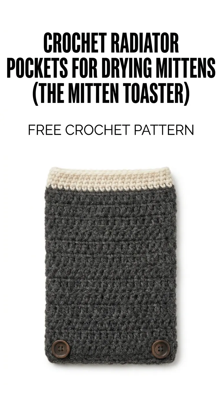 Crochet Radiator Pockets for Drying Mittens (Free)