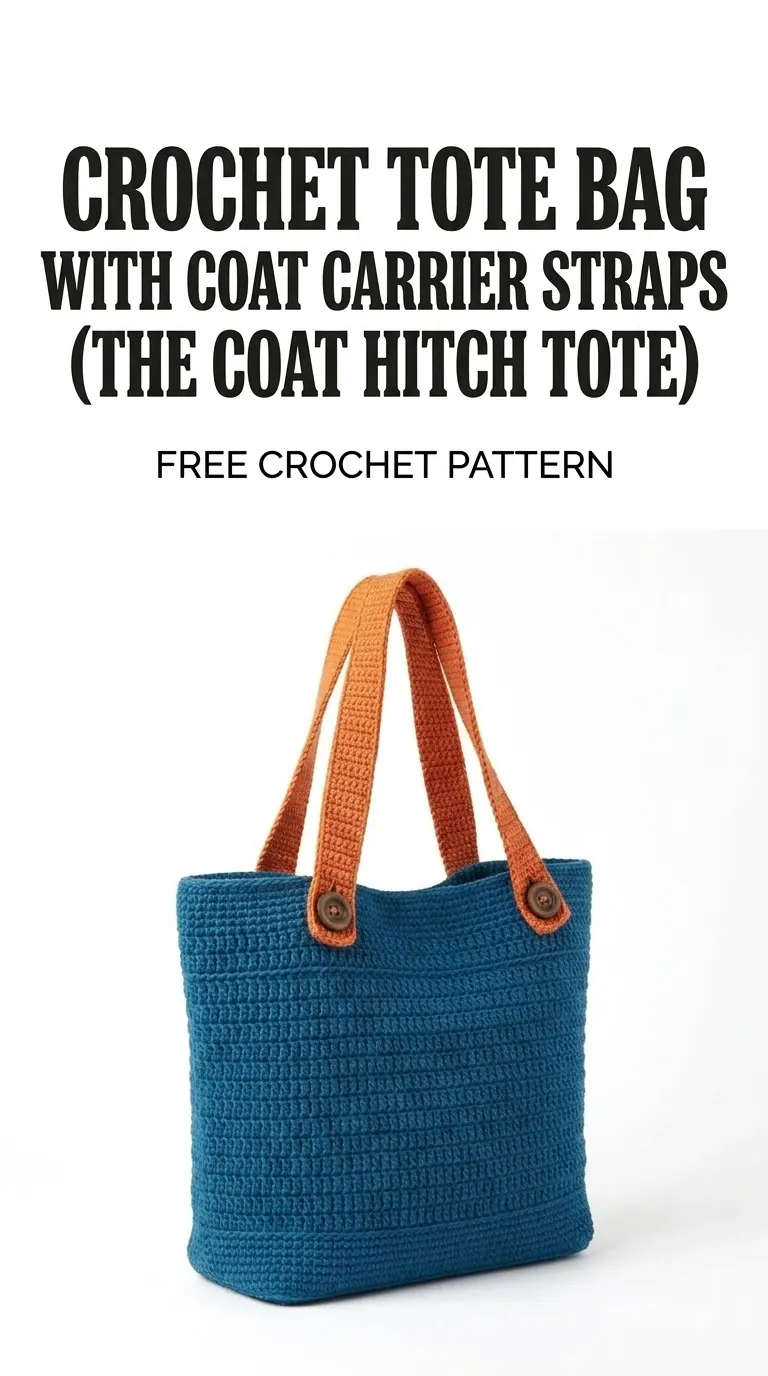 Crochet Tote Bag With Coat Carrier Straps (Free)