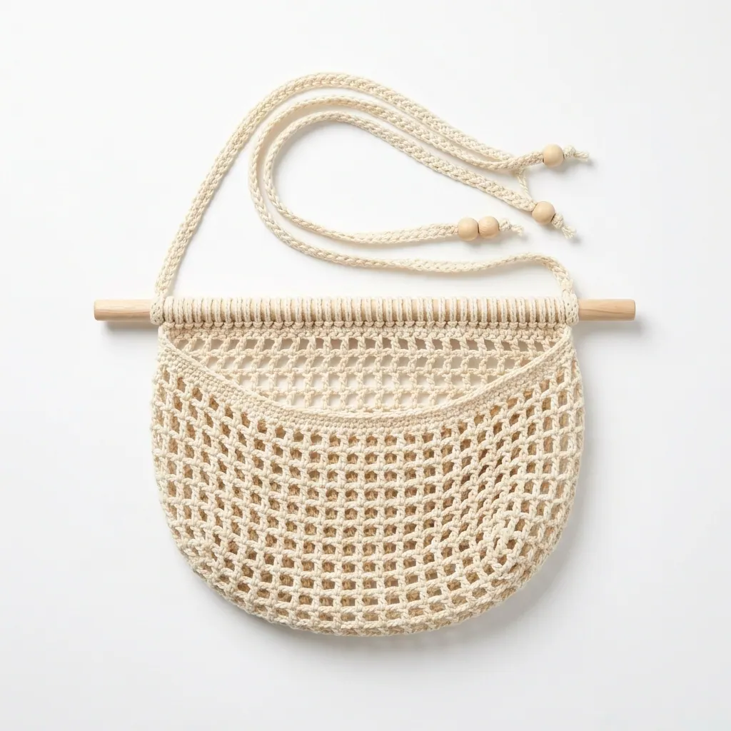 Crochet Under-Shelf Hanging Basket Pattern for Beginners