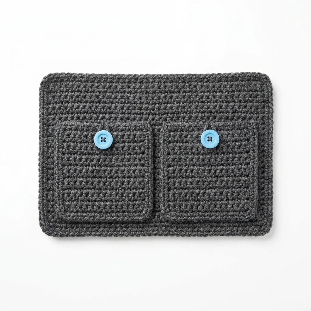 Free Crochet Couch Arm Remote Caddy Pattern With Pockets