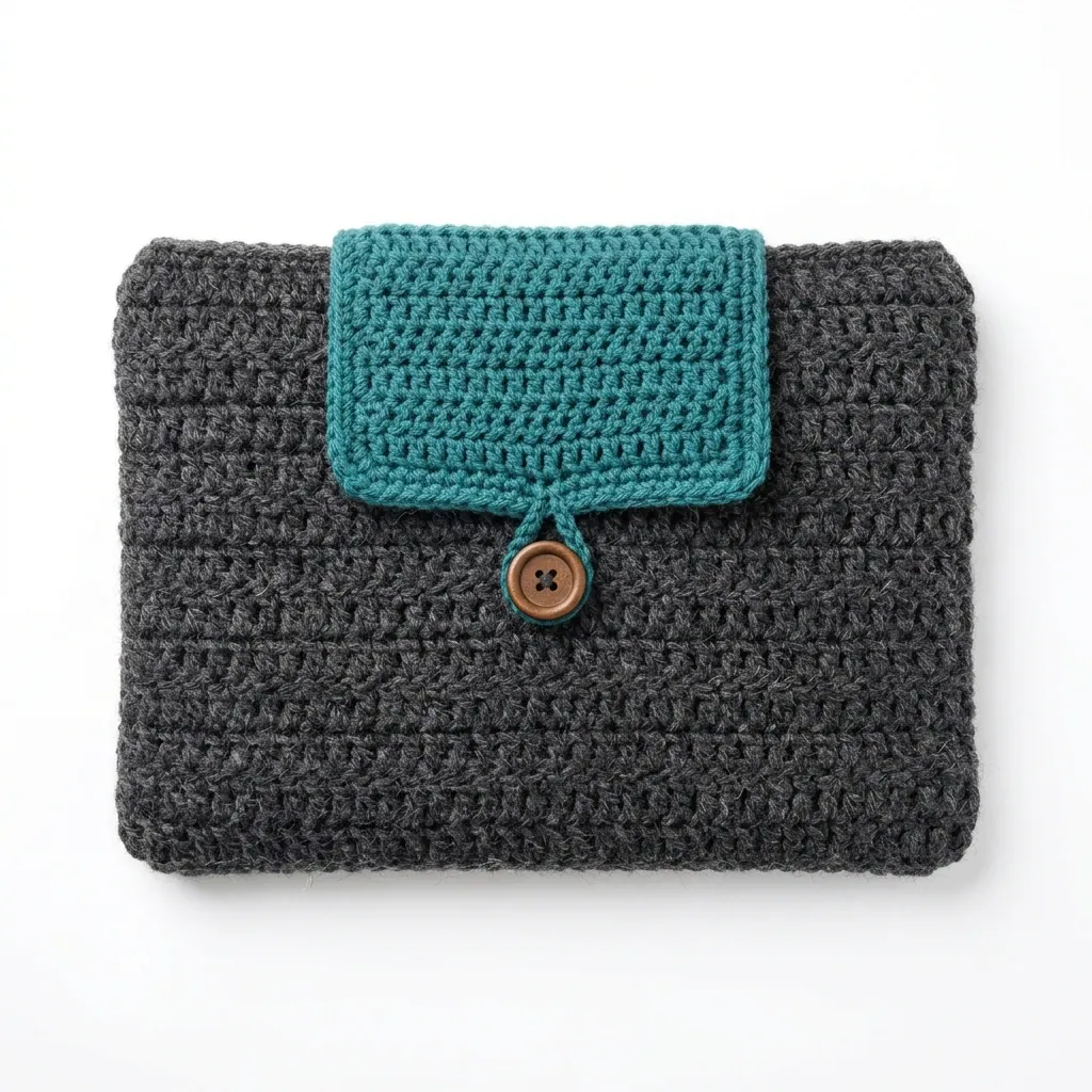 Free Crochet Padded Laptop Sleeve Pattern for Beginners