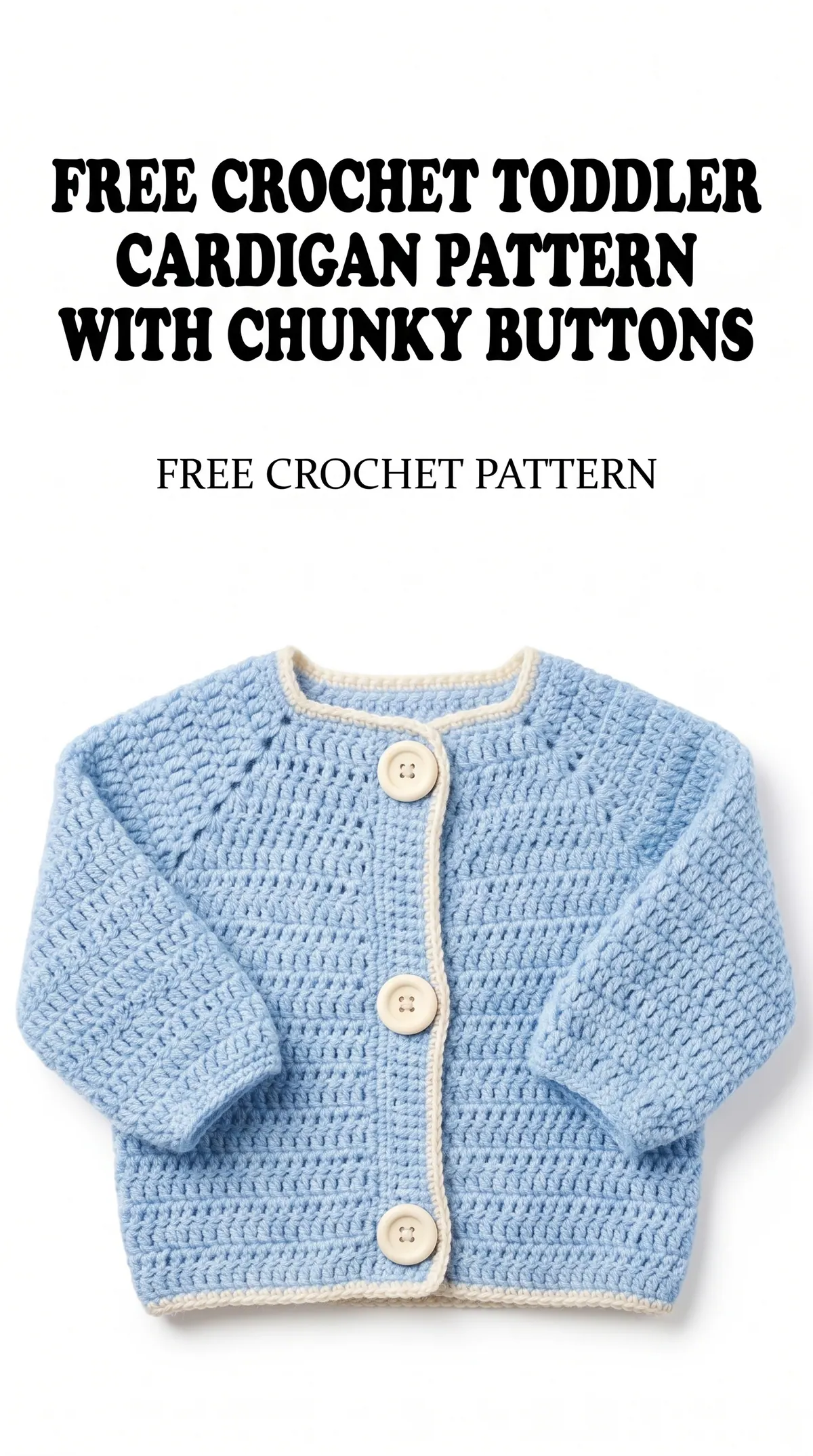 Free Crochet Toddler Cardigan Pattern With Chunky Buttons