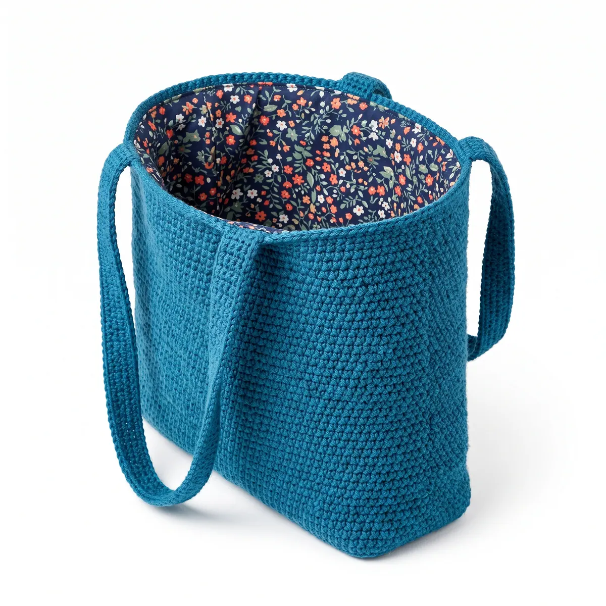 How to Line a Crochet Tote Bag With Fabric Step by Step